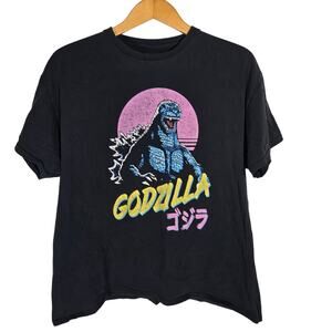 Godzilla Japanese T Shirt Graphic XL Sleep Anime Movies Classic Comic Streetwear